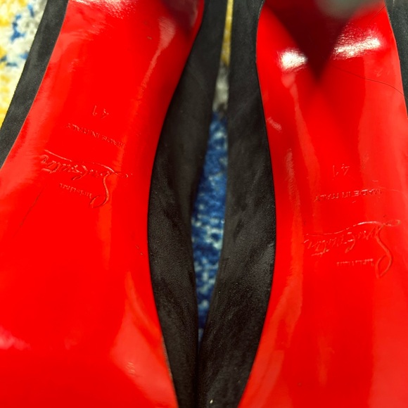Christian Louis Vuitton black & red platform heels - Picture 6 of 7